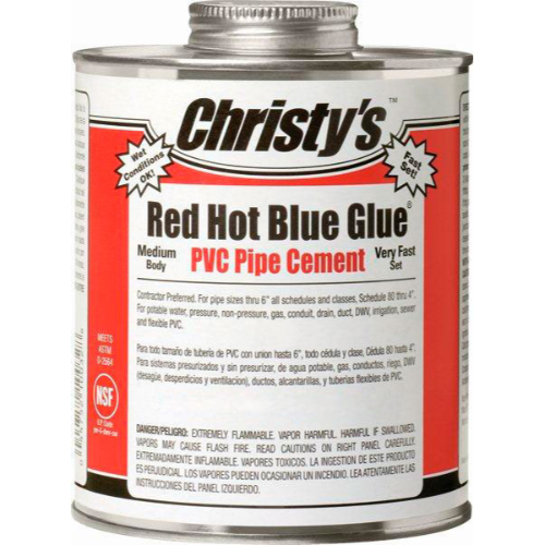 RED HOT PVC GLUE 1/2 PINT